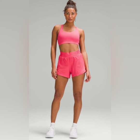 Lululemon NWT Hotty Hot High Rise Lined 4” Shorts Size 2 Pink Glazed - Picture 4 of 12